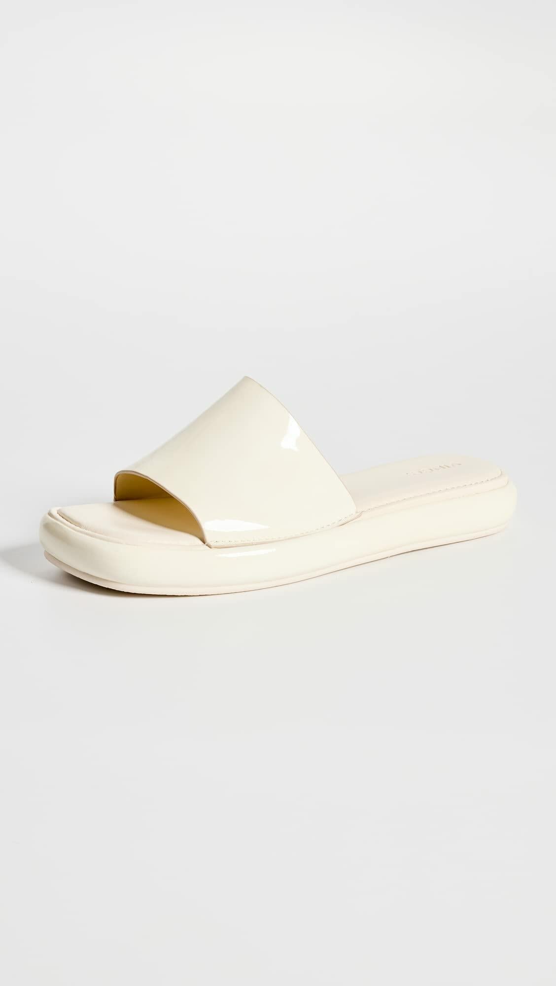 Vince Women's Evie Sandals, Marble Cream, Off White, 8.5 Medium US