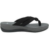 Clarks Women's Flip-Flop, Black Textile, 8