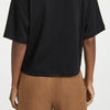 Vince Women's Wide Sleeve Crop Tee, Black, XL