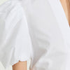 Vince Women's Draped Puff Sleeve Blouse, Optic White, 2
