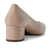 Marc Joseph New York Broad Street Pump Sandals – Leather Construction – Almond Toe – Block Heel Nude Nappa Leather 6 M
