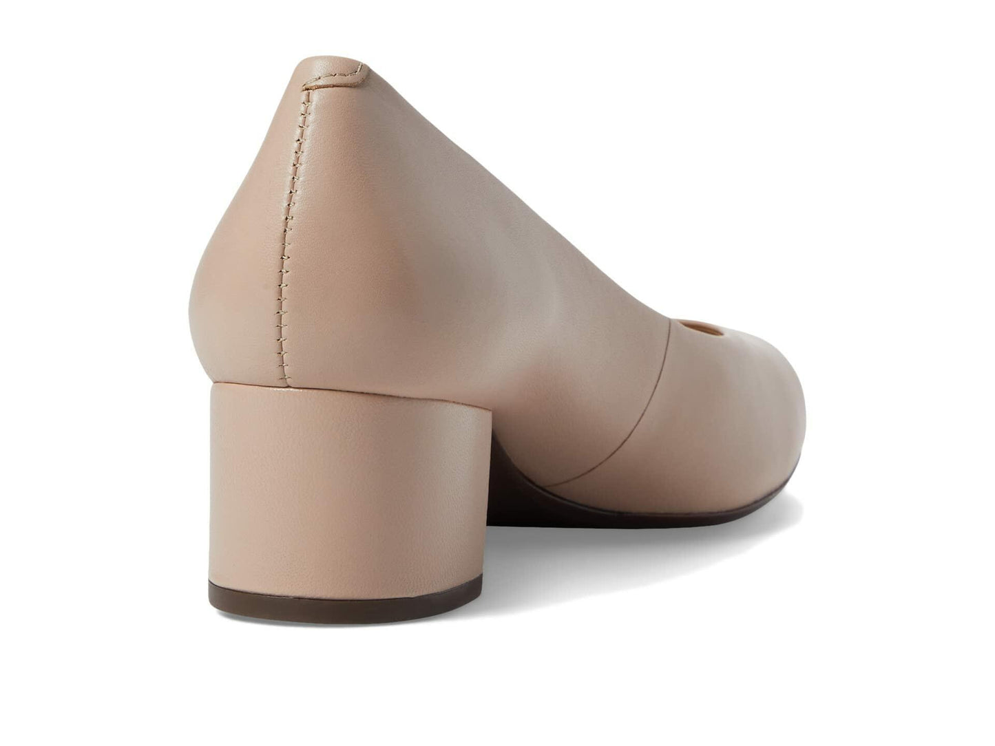 Marc Joseph New York Broad Street Pump Sandals – Leather Construction – Almond Toe – Block Heel Nude Nappa Leather 6 M