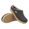 HAFLINGER Kris Felt Clog Wool Clogs Slipper Mules Shoes Unisex Gray (Charcoal 77) EU 46