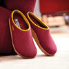 HAFLINGER Kris Felt Clog Wool Clogs Slipper Mules Shoes Unisex Gray (Charcoal 77) EU 46
