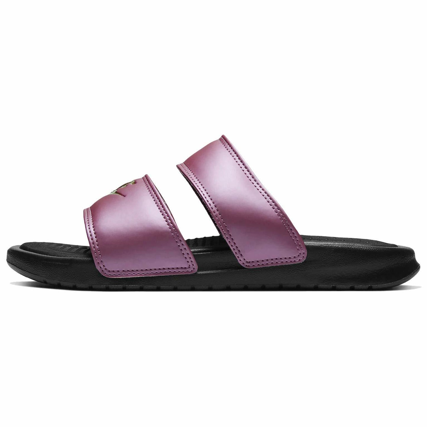 Nike Women's Benassi Duo Ultra Slides (Black/Purple, Numeric_10)