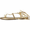 TKEES Jo - Flats for Women - Leather Upper - Wrap Around Ankle Tie Closure - Open Round Toe - Flat Silhouette Blink 8 B - Medium