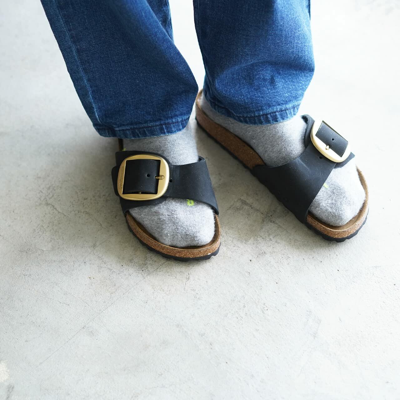 Birkenstock 1024039 1024009 1023373 Madrid Big Buckle One Strap Flat Sandals, Sandcastle, 24.0 cm