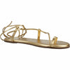 TKEES Jo - Flats for Women - Leather Upper - Wrap Around Ankle Tie Closure - Open Round Toe - Flat Silhouette Blink 8 B - Medium
