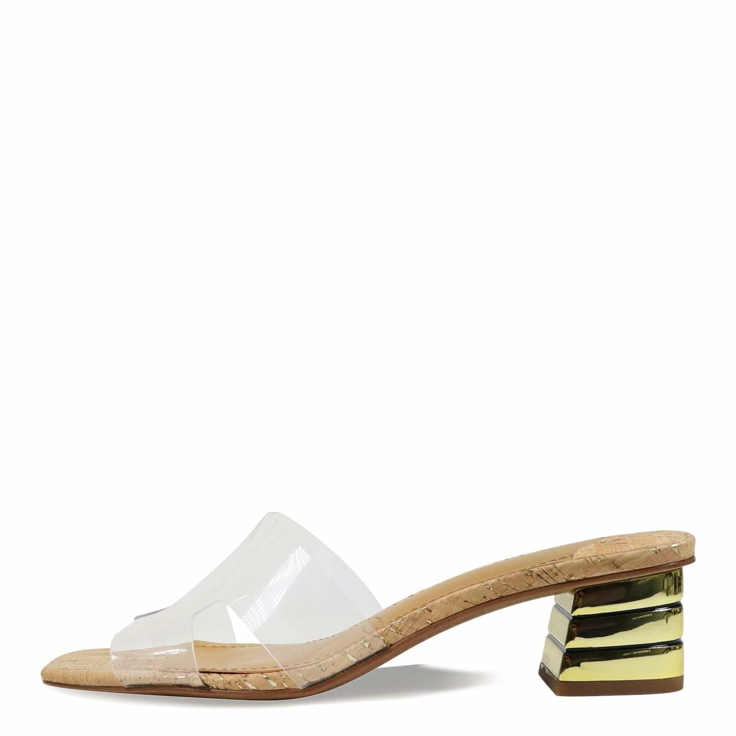 J. Renee Women's Rafaela Clear/Natural/Gold 7 Wide