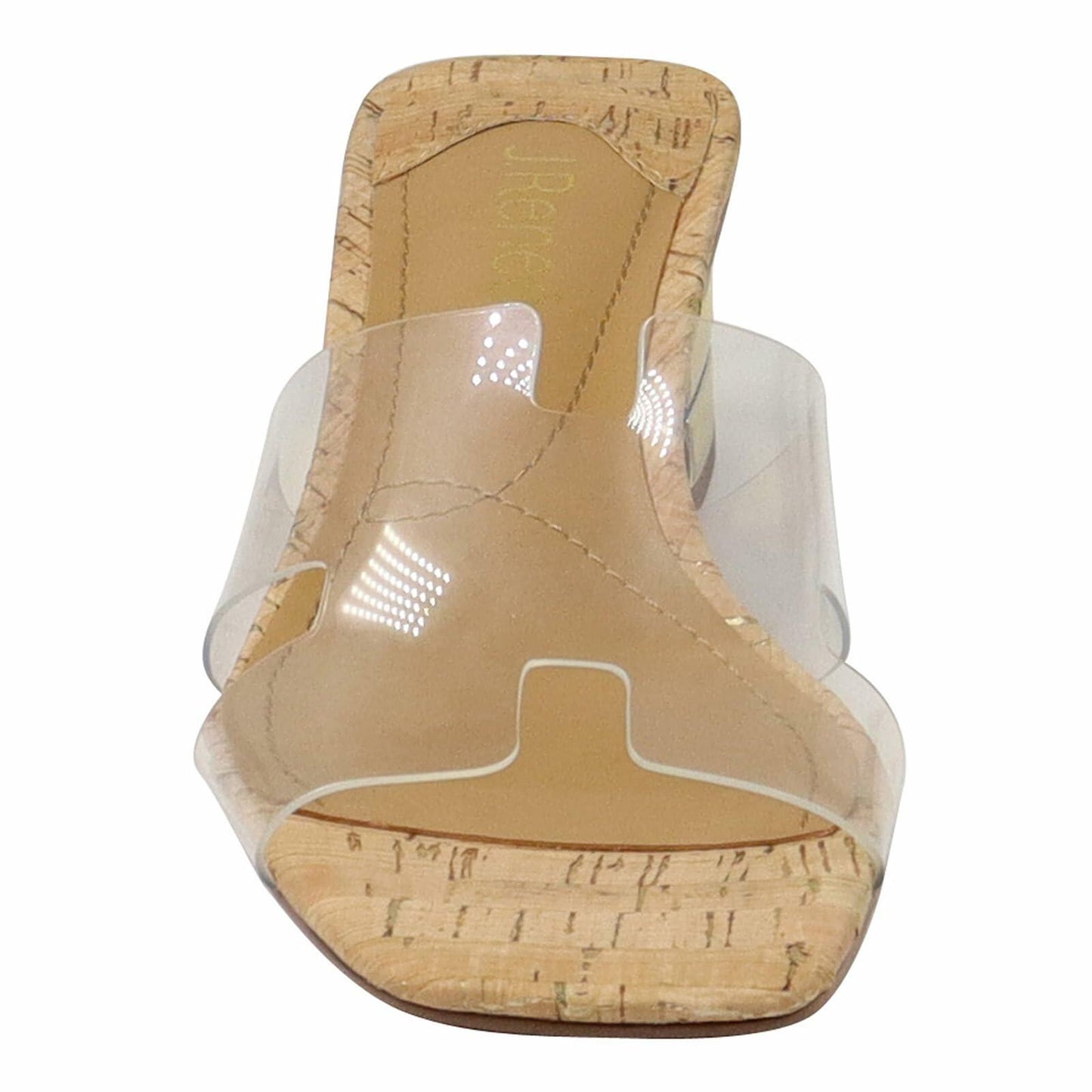 J. Renee Women's Rafaela Clear/Natural/Gold 7 Wide