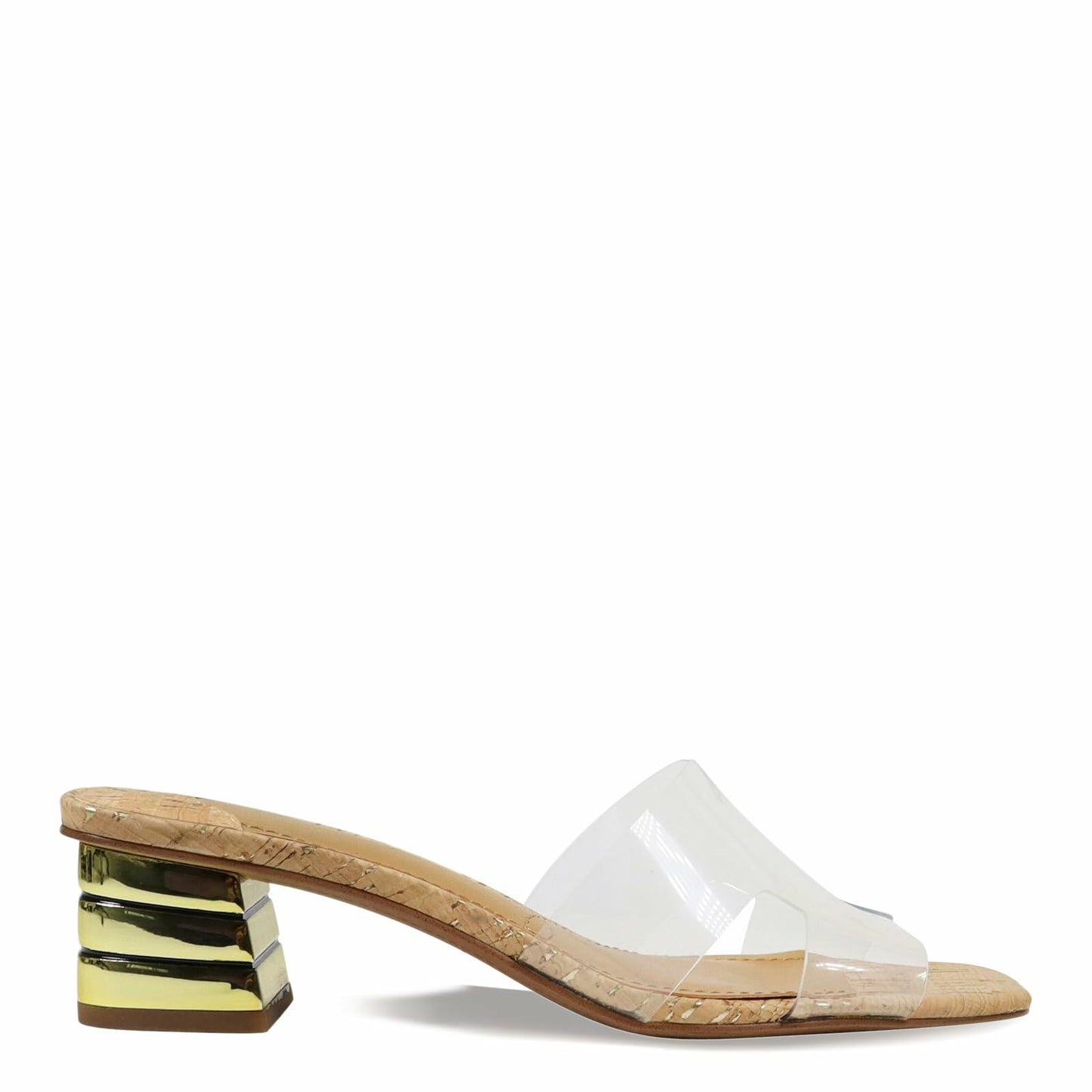 J. Renee Women's Rafaela Clear/Natural/Gold 7 Wide