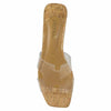 J. Renee Women's Rafaela Clear/Natural/Gold 7 Wide