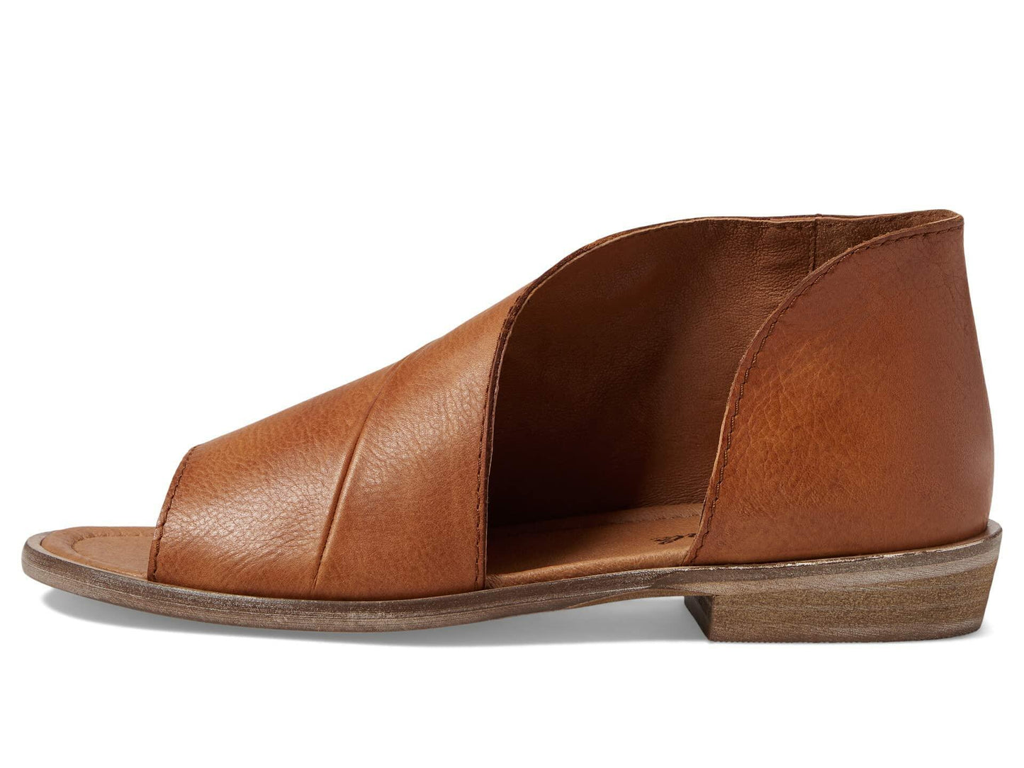 Free People Mont Blanc Sandals for Women - Leather Upper - Side Cutout - Open-Toe Silhouette Tan EU 37.5 (US Women's 7.5) M