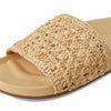 Loeffler Randall Womens Henri Crochet Raffia Band Footbed Sandals Natural 7 Medium