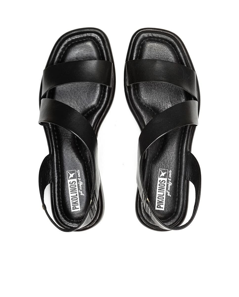 PIKOLINOS Flat Sandals Leather Calella for Woman Black