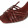 Tory Burch Women's Multi Strap Wedge Sandals 75mm Russet Brown/Russet Brown 9 Medium