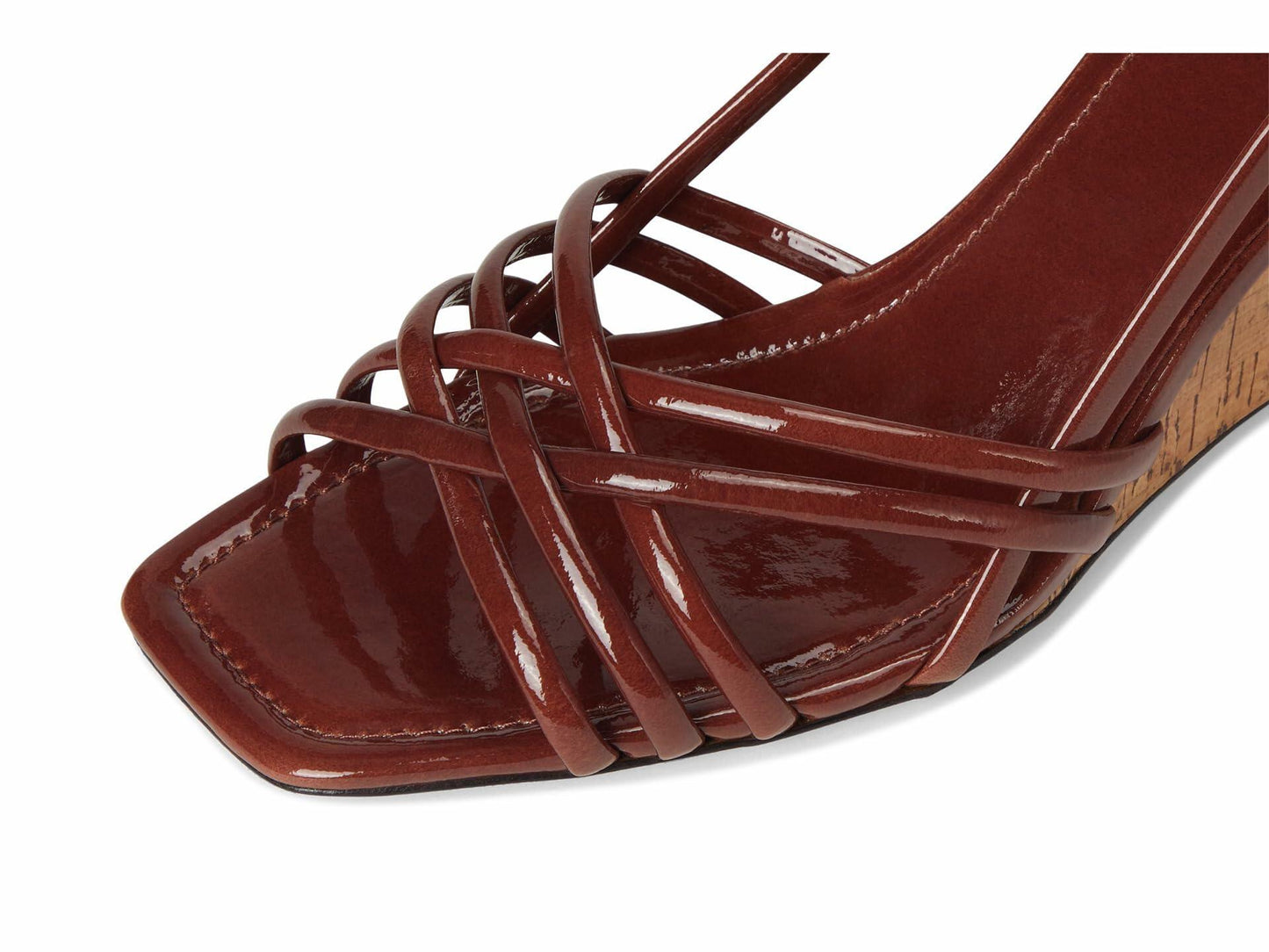 Tory Burch Women's Multi Strap Wedge Sandals 75mm Russet Brown/Russet Brown 9 Medium