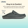 OLUKAI Moloa ‘le Men’s “Eco-Fleece” Slipper, Soft Corduroy Slip On Shoe, Waterproof Leather Foxing, Drop-In Heel Design, Charcoal/Charcoal, 11