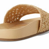 Loeffler Randall Womens Henri Crochet Raffia Band Footbed Sandals Natural 7 Medium