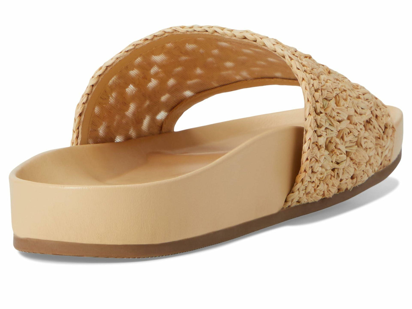 Loeffler Randall Womens Henri Crochet Raffia Band Footbed Sandals Natural 7 Medium