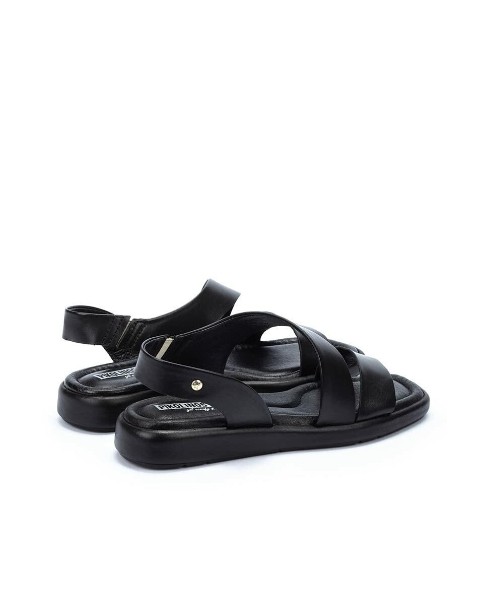 PIKOLINOS Flat Sandals Leather Calella for Woman Black