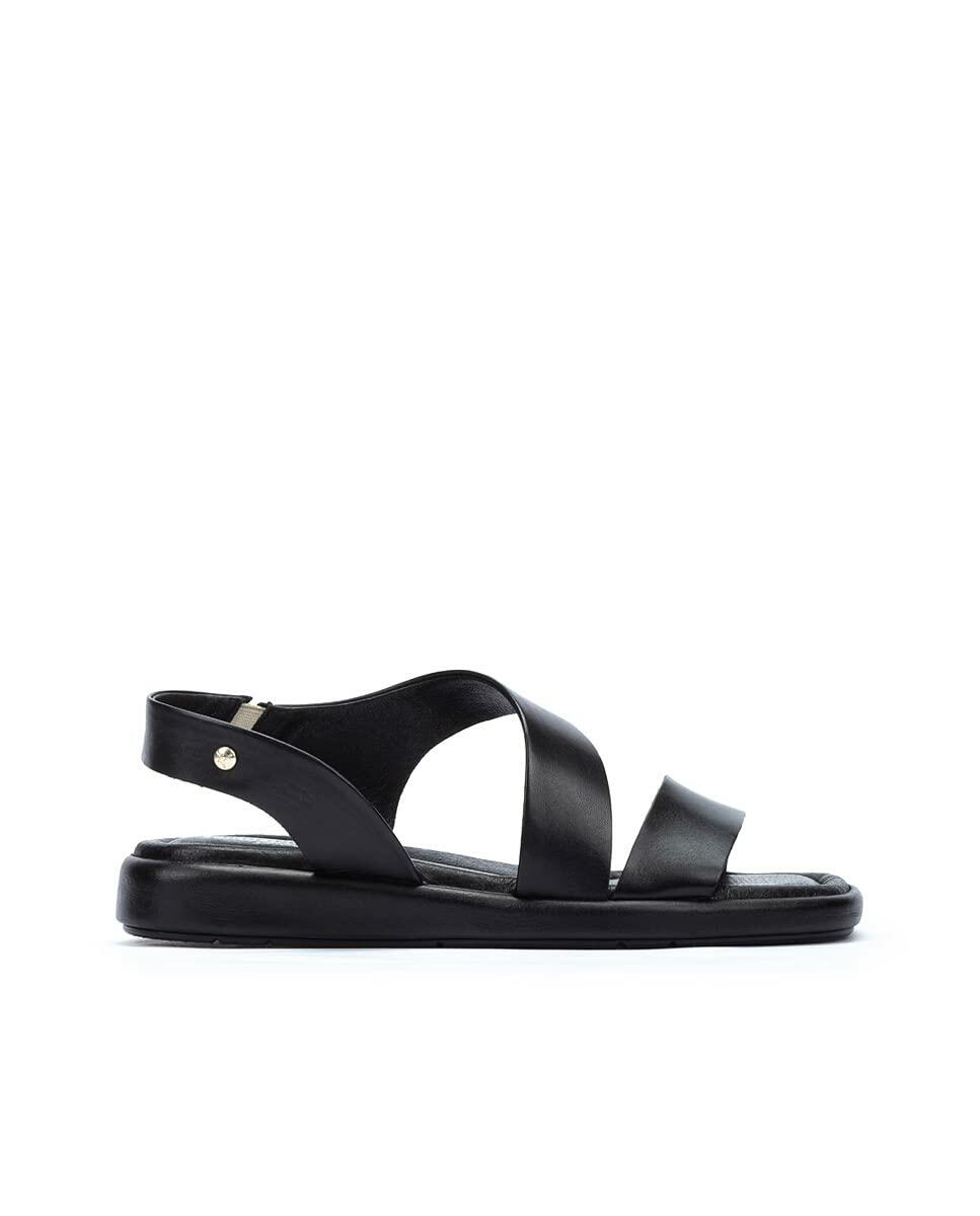 PIKOLINOS Flat Sandals Leather Calella for Woman Black