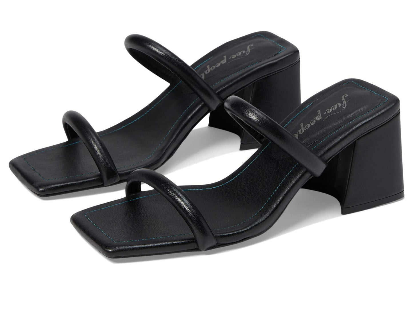 Free People Parker Double Strap Heel Black EU 37.5 (US Women's 7.5) M