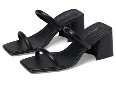 Free People Parker Double Strap Heel Black EU 37.5 (US Women's 7.5) M
