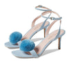 kate spade new york Amour Pom Sandal Celeste Blue 9.5 B (M)