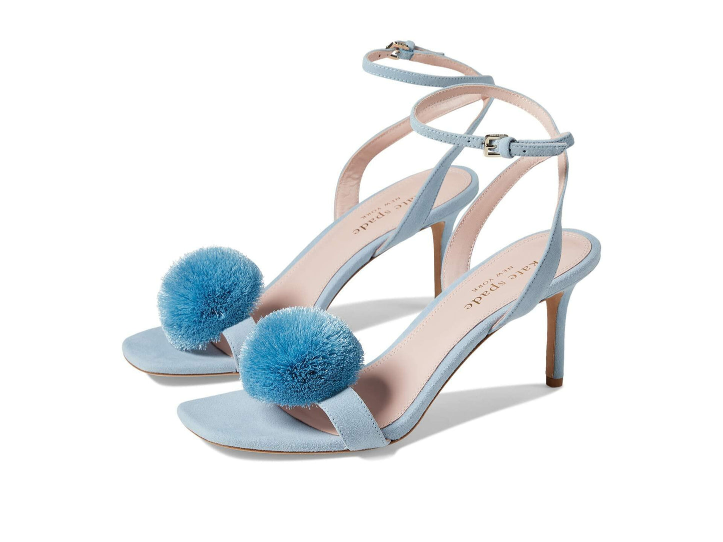 kate spade new york Amour Pom Sandal Celeste Blue 9.5 B (M)