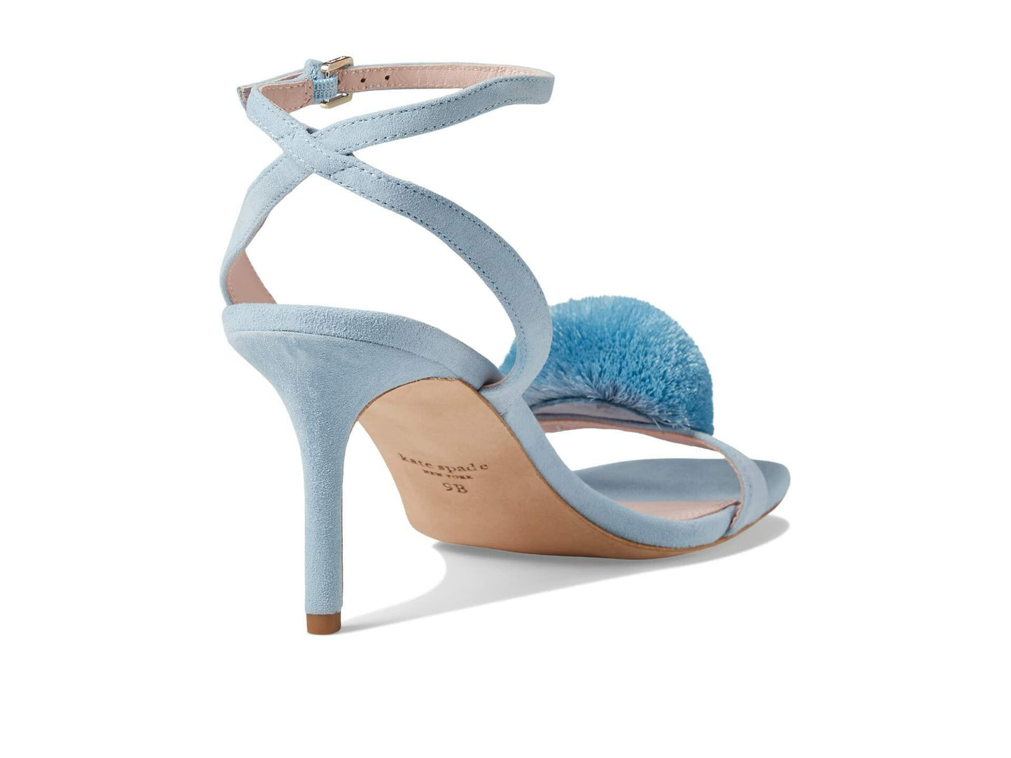 kate spade new york Amour Pom Sandal Celeste Blue 9.5 B (M)