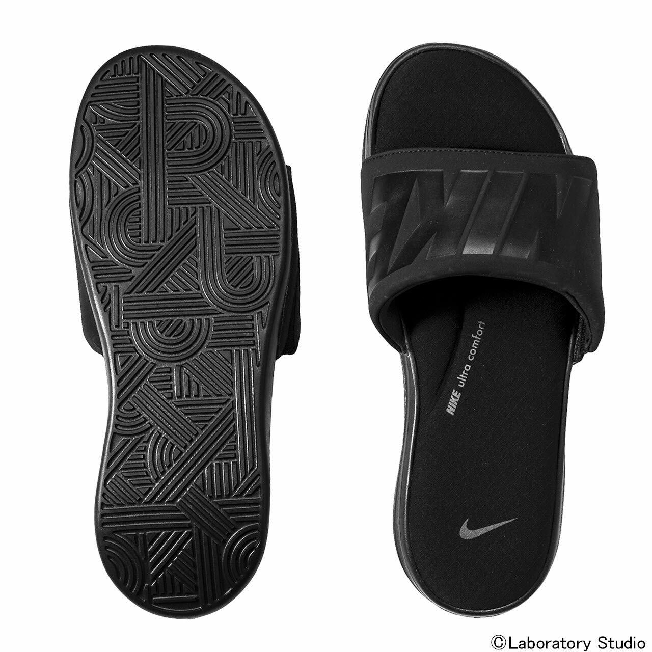 Nike Mens Ultra Comfort 3 Slide, Black/Black-Dark Grey (US 10)