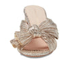 Loeffler Randall Penny Pleated Knot Mules for Women - Textile Lining - Leather Footbed - Leather Outsole Champagne 11 B - Medium
