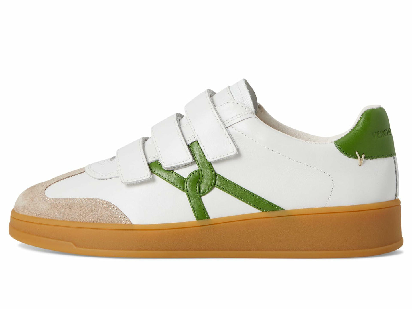 Veronica Beard Womens Reagan Sneakers White/Lemongrass Green Leather 10 Medium