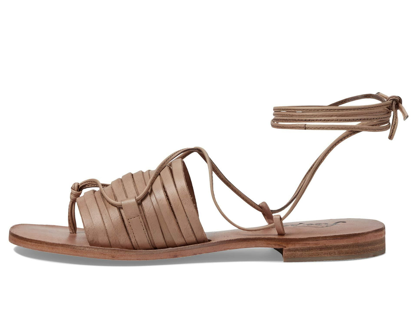 Free People Cami Huarache Wap Sandals for Women – Gladiator Design – Slip-on – Open-Ended Round Toe Design Latte EU 36 (US Women's 6) M