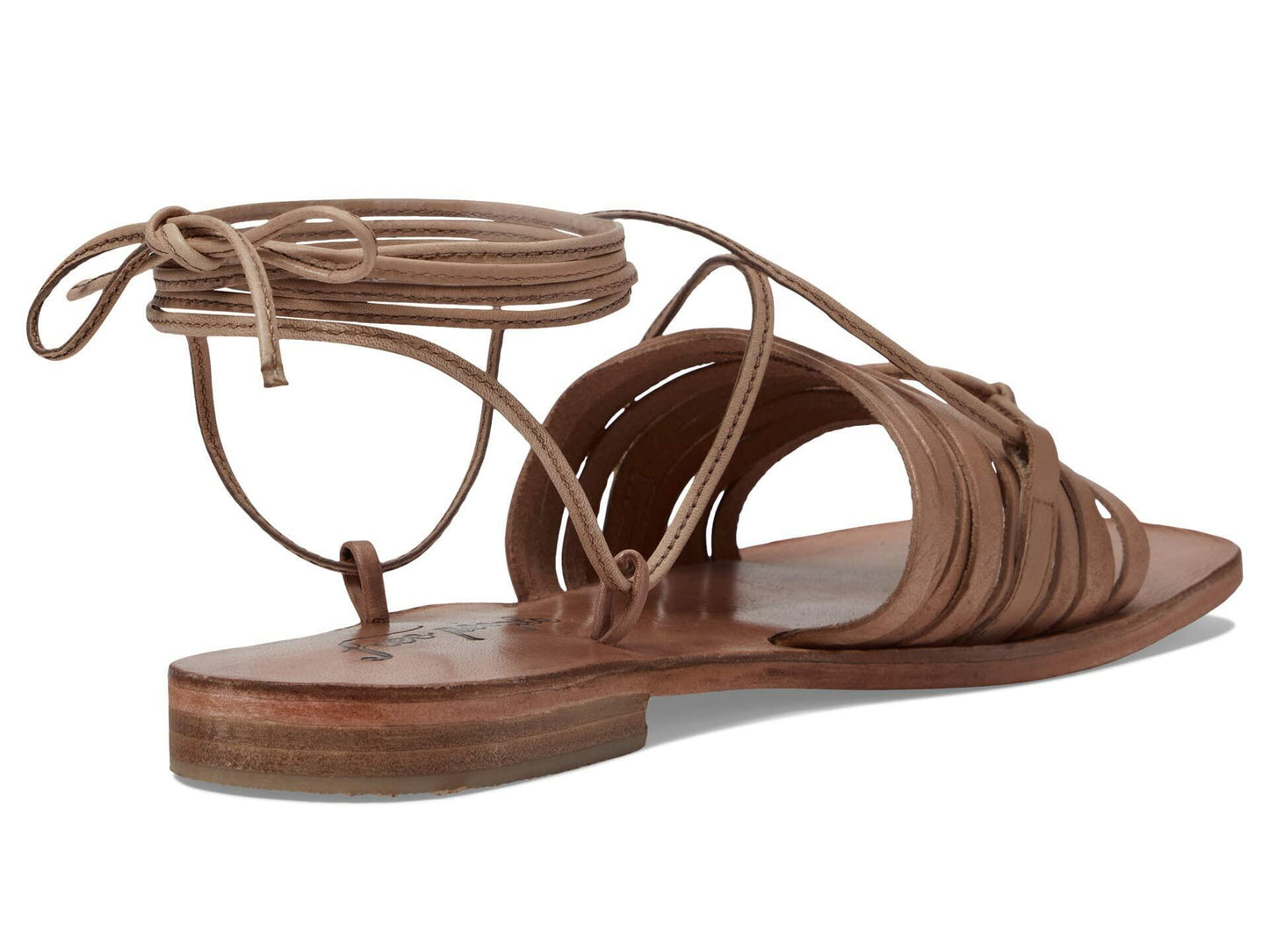 Free People Cami Huarache Wap Sandals for Women – Gladiator Design – Slip-on – Open-Ended Round Toe Design Latte EU 36 (US Women's 6) M