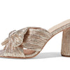 Loeffler Randall Penny Pleated Knot Mules for Women - Textile Lining - Leather Footbed - Leather Outsole Champagne 11 B - Medium
