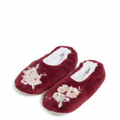 Vera Bradley Women's Cozy Life No Slip Slippers, Blooms and Branches, Large (US Women's Size 9-10)