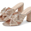 Loeffler Randall Penny Pleated Knot Mules for Women - Textile Lining - Leather Footbed - Leather Outsole Champagne 11 B - Medium
