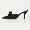 Loeffler Randall Women's Amyra Bow Heeled Mules, Black, 8 Medium US