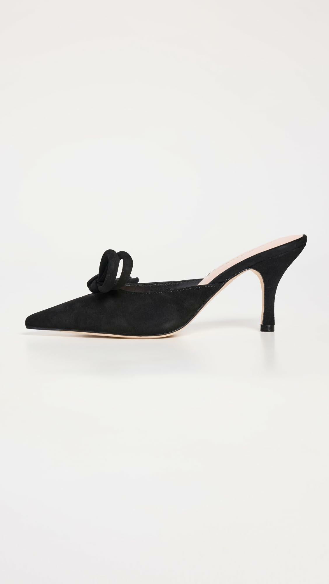 Loeffler Randall Women's Amyra Bow Heeled Mules, Black, 8 Medium US