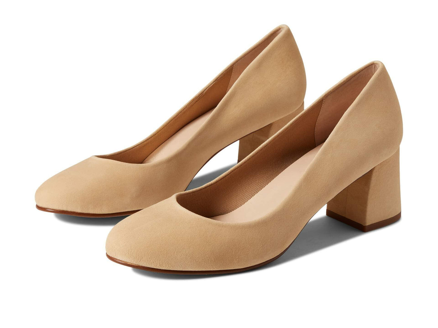 French Sole Trance - Sandals for Women - Easy Slip-in Wear - Textile Lining - Padded Footbed - Leather Outsole Beige Suede 8 M