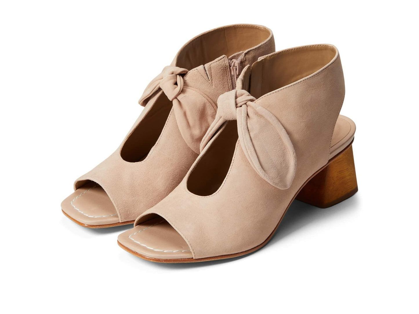 Bernardo® Lizzie Sandals for Women – Ideal for Special Occasions, Parties – Leather Construction – Block Heel Blush Suede 7 M