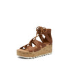 Sorel Women's Cameron™ Flatform Lace Wedge Sandals Velvet Tan/Chalk 10 B - Medium