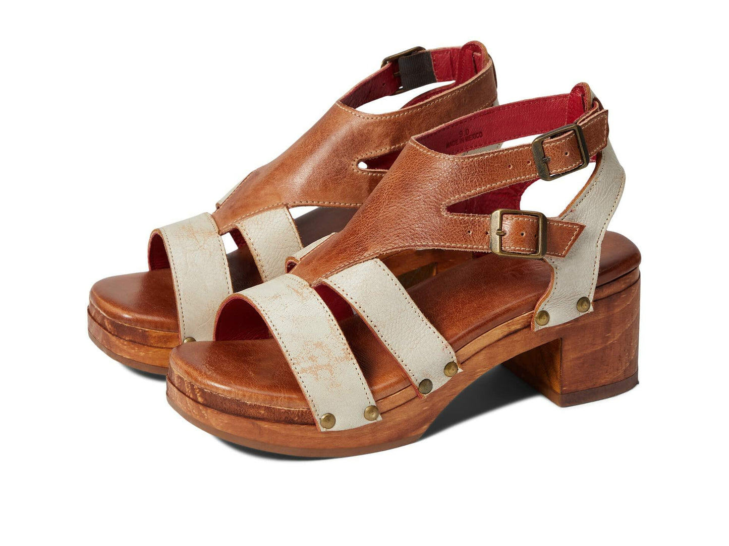 Bed|Stu Womens Devlin Brown Heeled Sandals Shoes 6