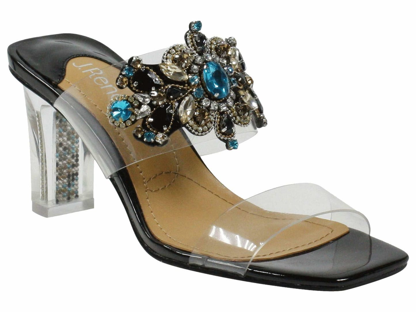 J. Renee Kamelia Clear/Black/Multi 10 M (B)
