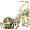 Steve Madden Women's Lessa Pump, Gold, 8
