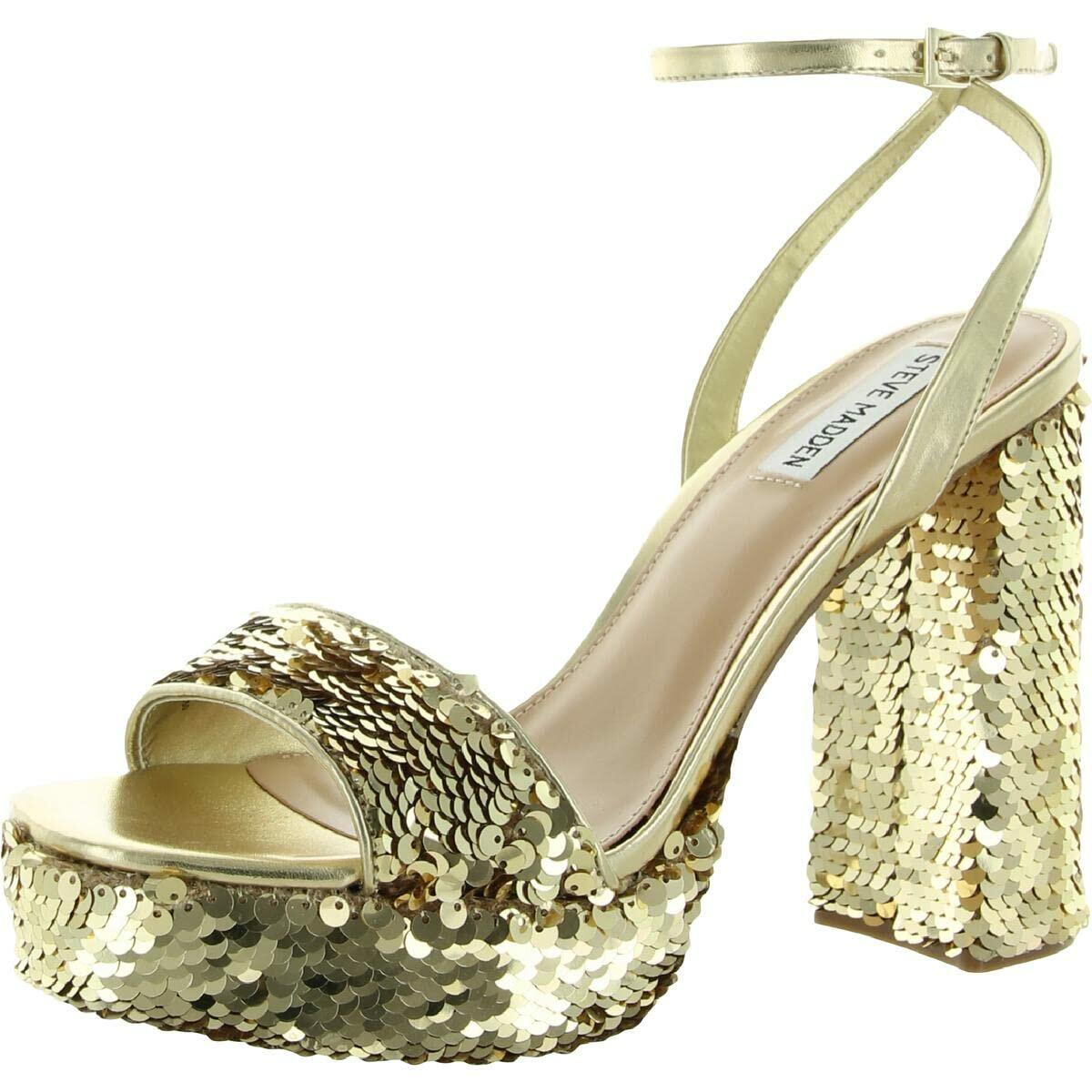 Steve Madden Women's Lessa Pump, Gold, 8