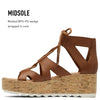 Sorel Women's Cameron™ Flatform Lace Wedge Sandals Velvet Tan/Chalk 10 B - Medium