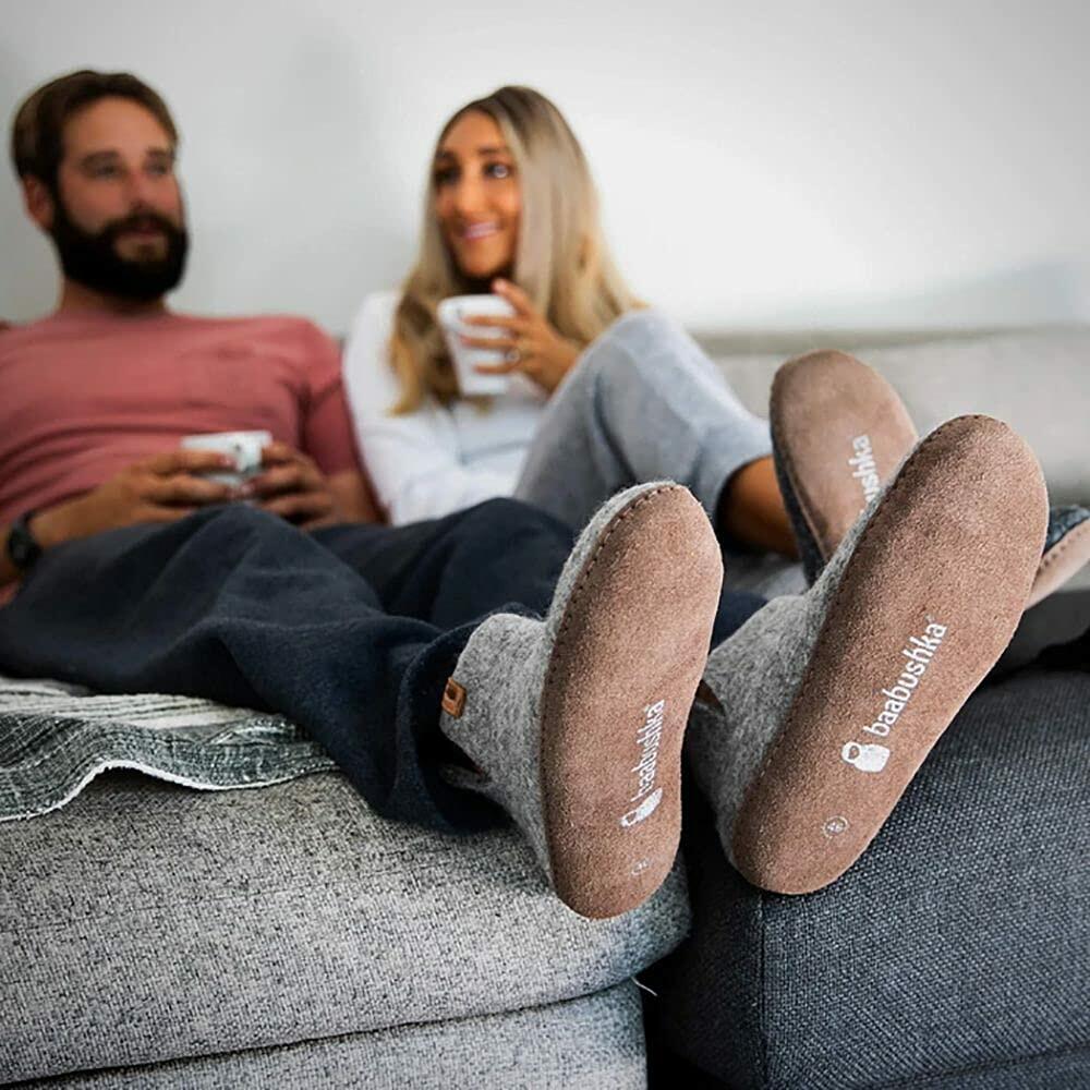 Baabushka Unisex Slippers, Navy, 10.5 US Men